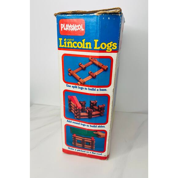 VINTAGE (1986) LINCOLN LOGS PLAYSKOOL 97 PIECES - Picture 9 of 12
